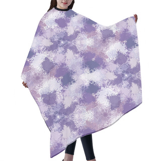 Personality  Blurry Shibori Tie Dye Abstract Splash Background. Seamless Pattern On Bleached Resist White. Spring Lilac Pastel For Irregular Dip Dyed Batik Textile. Variegated Pale Textured Trendy Fashion Swatch. Hair Cutting Cape