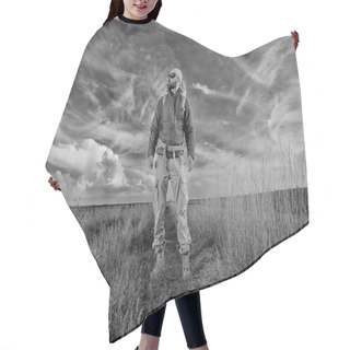 Personality  Adventure Man Traveling Outdoor Hair Cutting Cape