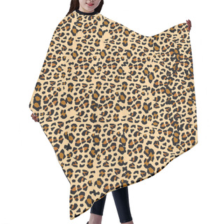 Personality  Leopard Pattern. Seamless Vector Print. Realistic Animal Texture. Black And Yellow Spots On A Beige Background. Abstract Repeating Pattern - Leopard Skin Imitation Can Be Painted On Clothes Or Fabric. Hair Cutting Cape