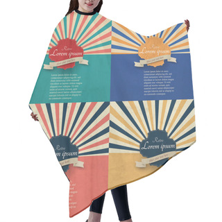 Personality  Retro Background With A Frame Hair Cutting Cape