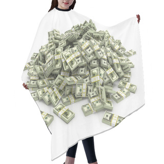 Personality  Dollars. Pile From Packs Of Money Hair Cutting Cape