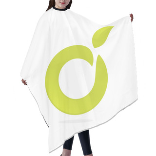 Personality  O Letter Green Logo Icon Hair Cutting Cape
