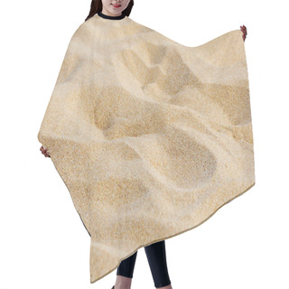 Personality  Closeup Of Sand Hair Cutting Cape