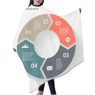 Personality  Circle Arrows For Your Info Graphic Hair Cutting Cape