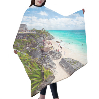 Personality  Mayan Ruins Temple On The Beach Of Tulum Hair Cutting Cape