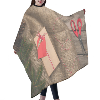 Personality  Christmas Gift On Sackloth Hair Cutting Cape