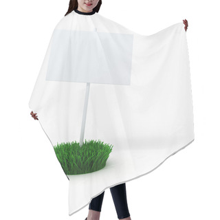 Personality  3d Blank Board On A Patch Of Green Fresh Grass Hair Cutting Cape