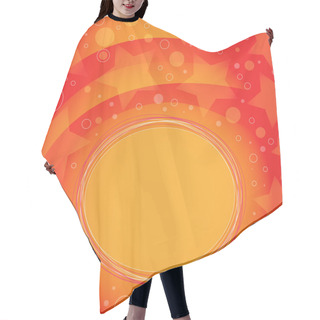 Personality  Orange Background With Stars, Circles. Hair Cutting Cape