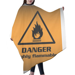 Personality  Danger Highly Flammable Sign Hair Cutting Cape