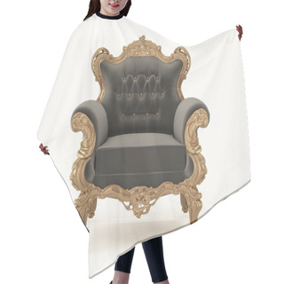 Personality  Luxurious Pattern Armchair With Bronze Frame Isolated On White B Hair Cutting Cape