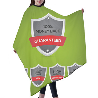 Personality  Guarantee Shields. Vector Illustration  Hair Cutting Cape