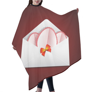 Personality  Envelope With Postcards,  Vector Illustration   Hair Cutting Cape
