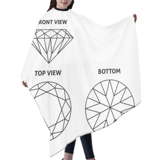 Personality  Sides Of Diamond Icons Hair Cutting Cape