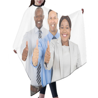 Personality  Multiracial Business Team Hair Cutting Cape