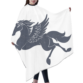 Personality  Illustration Of Blue Pegasus Hair Cutting Cape
