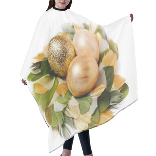 Personality  Easter Golden Eggs In A Wreath Hair Cutting Cape