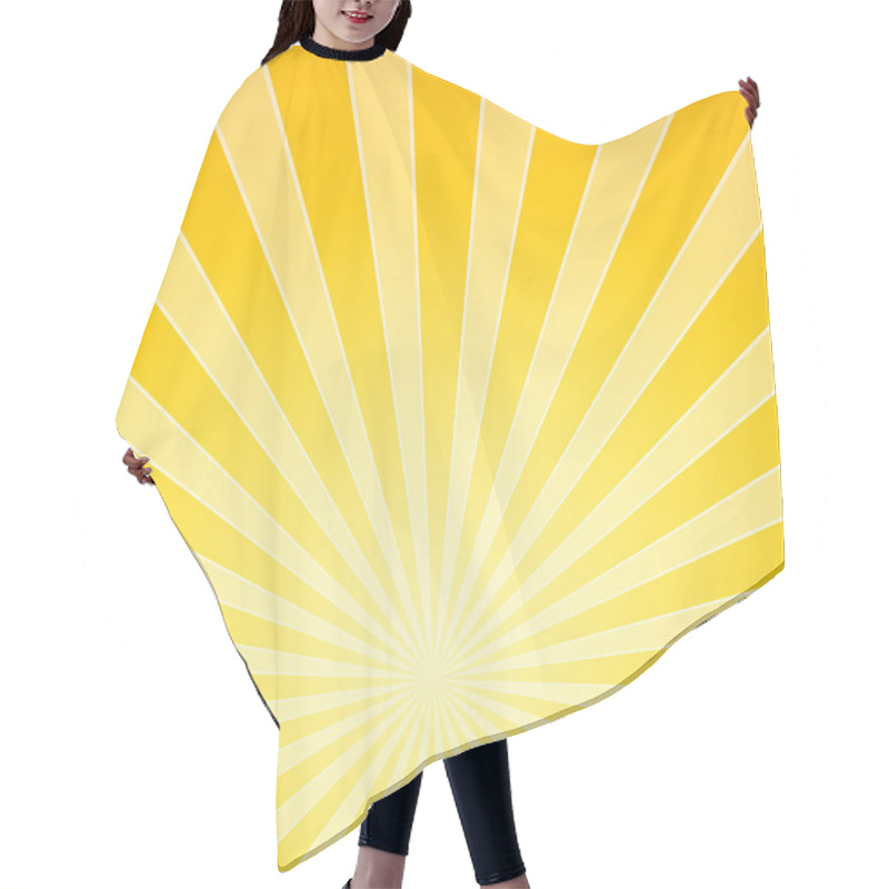 Personality  Yellow Bright Light Beams Hair Cutting Cape