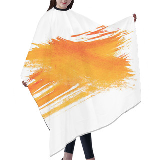 Personality  Orange Watercolors Spot Blotch Isolated On White Background Hair Cutting Cape