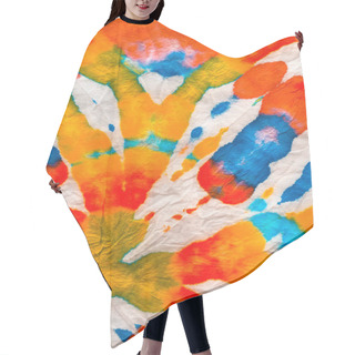 Personality  Tie Dye Spiral Background. Hair Cutting Cape