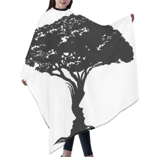 Personality  Faces Tree Concept Hair Cutting Cape