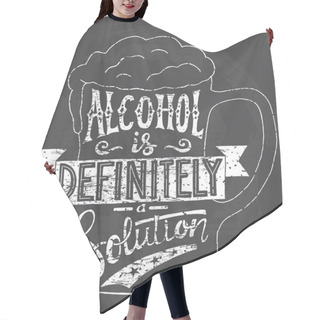 Personality  Hand- Drawn Lettering On The Chalkboard Hair Cutting Cape
