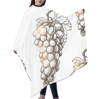 Personality  Seamless Pattern With Grapes Hair Cutting Cape