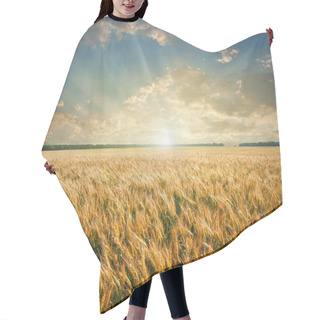 Personality  Wheat Field On Sunset Hair Cutting Cape