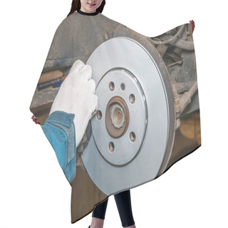 Personality  Brake Disc/ Replacement Of The Brake Disc At An Authorized Service Center Hair Cutting Cape
