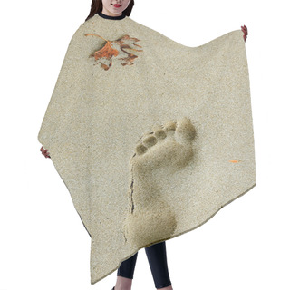 Personality  Footstep On The Beach Hair Cutting Cape