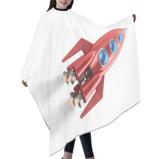 Personality  Retro Style Rocket. Hair Cutting Cape