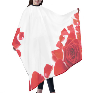 Personality  Red Rose Petals Isolated Hair Cutting Cape