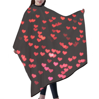 Personality  Red Heart Shaped Background Hair Cutting Cape