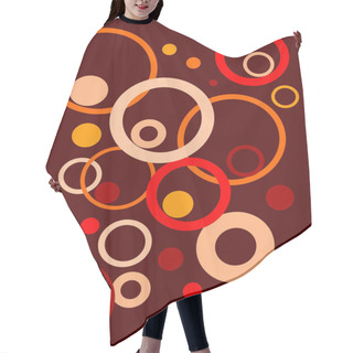 Personality  Retro Pattern Circles Hair Cutting Cape