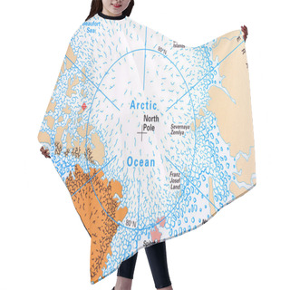 Personality  North Pole Map Hair Cutting Cape
