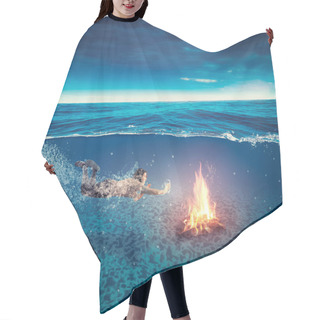 Personality  Campfire Underwater Hair Cutting Cape