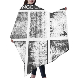 Personality  Vector Grunge Overlay Set Hair Cutting Cape