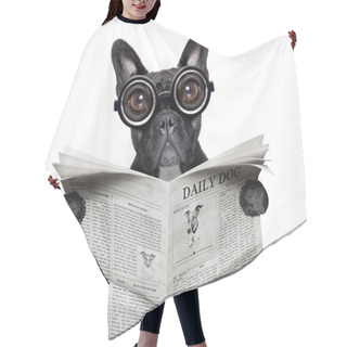 Personality  Newspaper Bulldog Hair Cutting Cape