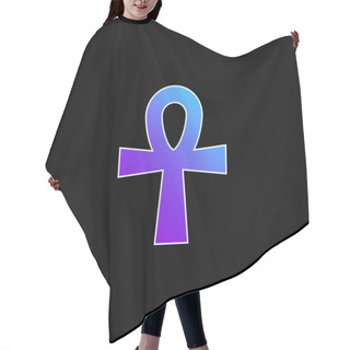 Personality  Ankh Blue Gradient Vector Icon Hair Cutting Cape