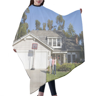 Personality  Man, Woman, My House, Family, Front Yard, Happy, Home, House, Ga Hair Cutting Cape