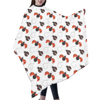 Personality  Seamless Ladybug Background Hair Cutting Cape