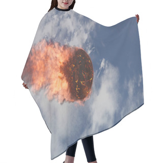 Personality  3D Illustration Of A Meteorite Burning Up In The Earth's Atmosphere Hair Cutting Cape