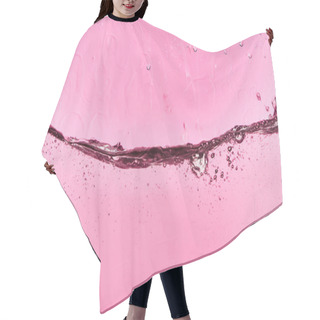 Personality  Wavy Clear Fresh Water On Pink Background With Leaking Drops Hair Cutting Cape