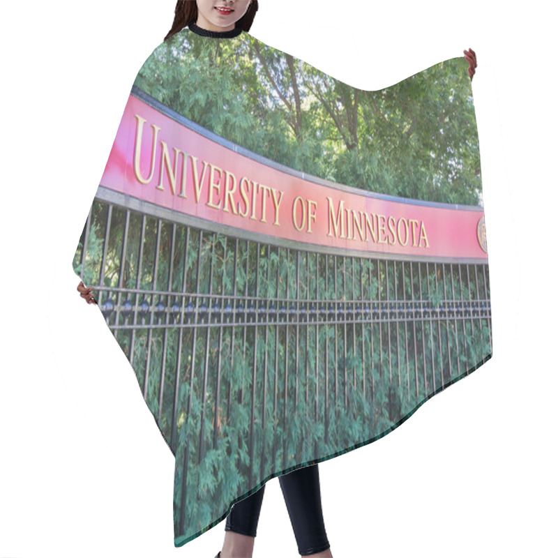 Personality  Entrance To The University Of Minnesota, In Minneapolis Minnesota Hair Cutting Cape