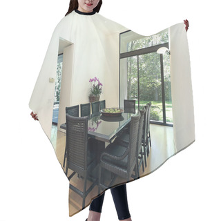 Personality  Dining Room With Picture Window Hair Cutting Cape