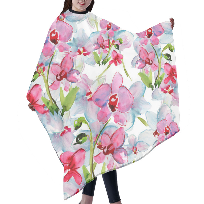 Personality  Seamless Floral Pattern. Watercolor. Hair Cutting Cape