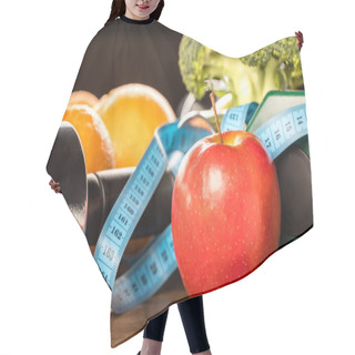 Personality  Healthy Food And Sports Equipment Hair Cutting Cape
