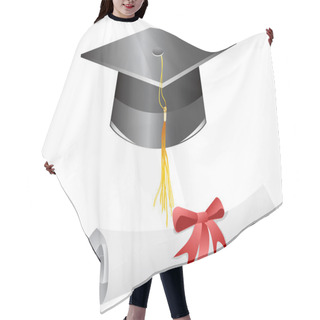 Personality  Graduation Cap And Diploma Hair Cutting Cape