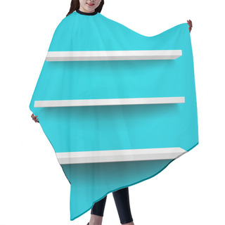 Personality  Vector Shelves On Blue Background Hair Cutting Cape