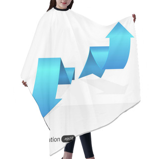 Personality  Vector Blue Arrow Tags Hair Cutting Cape