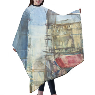 Personality  Watercolor City Hair Cutting Cape